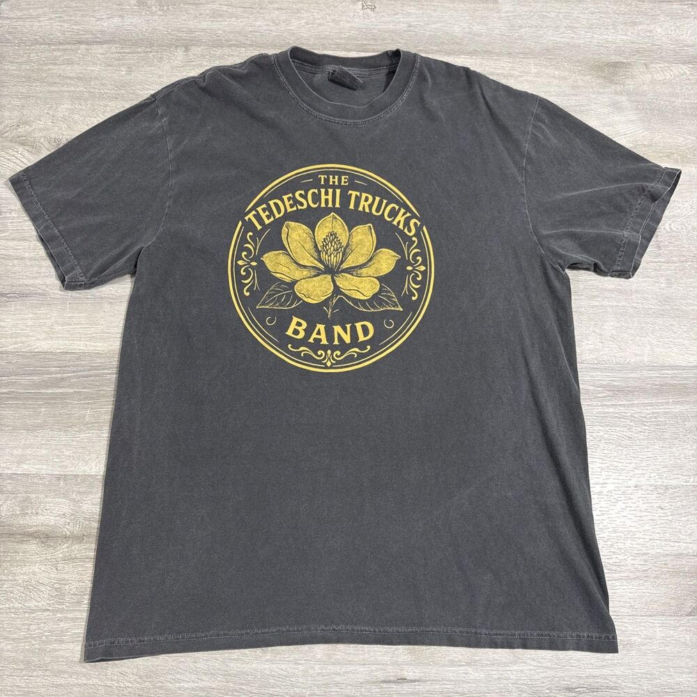 Tedeschi Trucks Band Shirt Men’s XL Gray Magnolia Flower Guitar Music